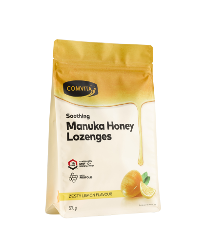 【Comvita 康維他】麥蘆卡蜂蜜蜂膠潤喉糖-檸檬 500G 效期 2024.07 Manuka Honey Lozenges with Propolis (Lemon and Honey) 500G
