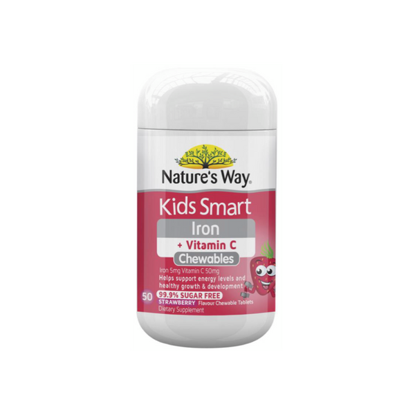 【Nature's Way】鐵+維他命C兒童咀嚼片 50片 效期 2024.02 Kids Smart Iron Chewable 50 Tablets