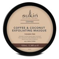 【SUKIN】咖啡椰子臉部去角質面膜 100ML 效期 2024.09 NATURAL COFFEE & COCONUT EXFOLIATING MASQUE 100ML