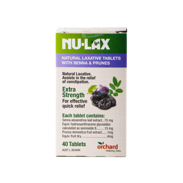 【Nulax】 樂康錠-西梅加強版 40顆 Natural Laxative Tablets with Senna and Prunes 40 Tablets